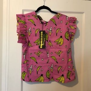 NWT Nooworks Banana shirt, size large.